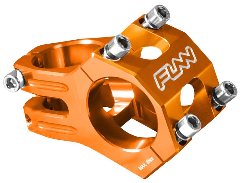 Funn Funnduro MTB Stem with 31.8mm Bar Clamp - The Ultimate Ultralight and Tough Alloy Bicycle Stem for Mountain Bike and BMX Bike, Length 45mm stem (Orange) - Image 1
